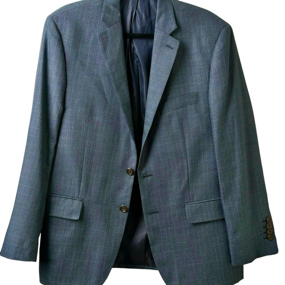 Ralph Ralph Lauren 40S Wool Silk Suit Jacket Blue Formal Wedding Black Tie - Picture 3 of 11
